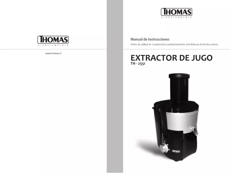 Page n°1 - Manuel utilisateur Thomas TH-2551