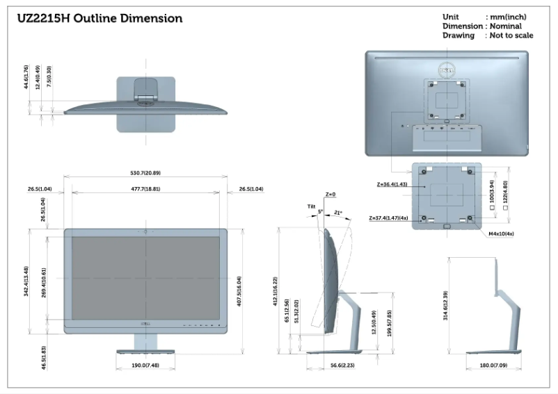 Page n°1 - Manuel utilisateur Dell UltraSharp UZ2215H