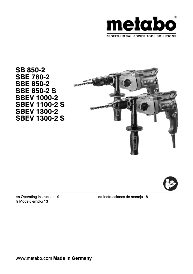 Image de la première page du manuel de l'appareil SBEV 1000-2