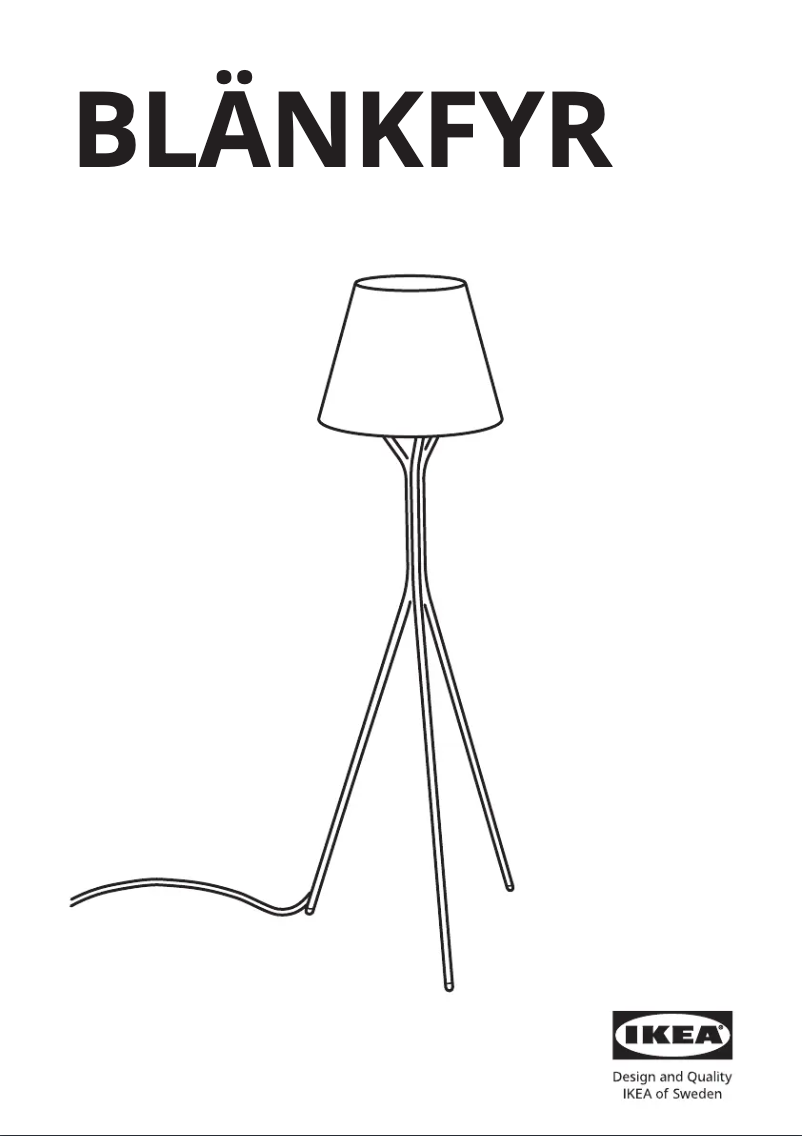 Page 1 de la notice Manuel utilisateur Ikea BLÄNKFYR 005.666.87