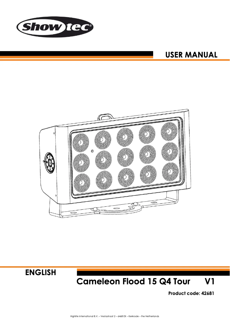 Page n°1 - Manuel utilisateur Showtec Cameleon Flood 15 Q4 Tour