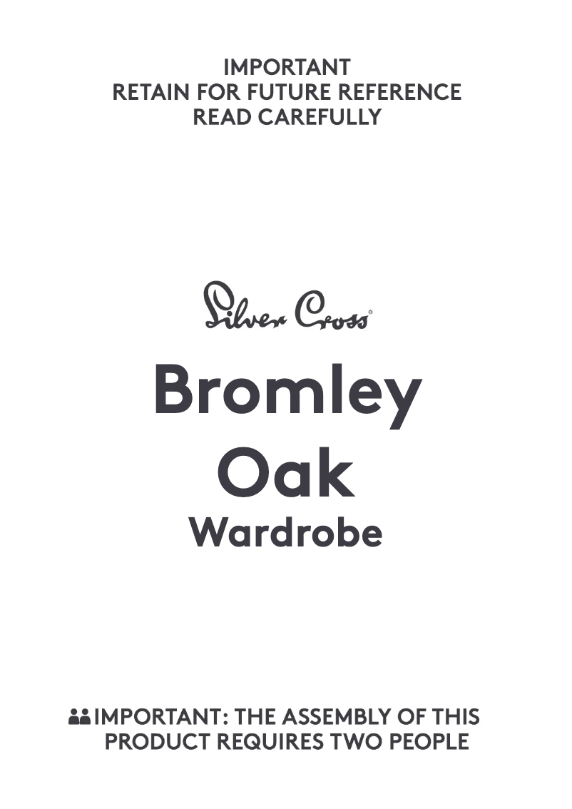Page 1 of the manual User Manual Silver Cross Bromley Oak Wardrobe