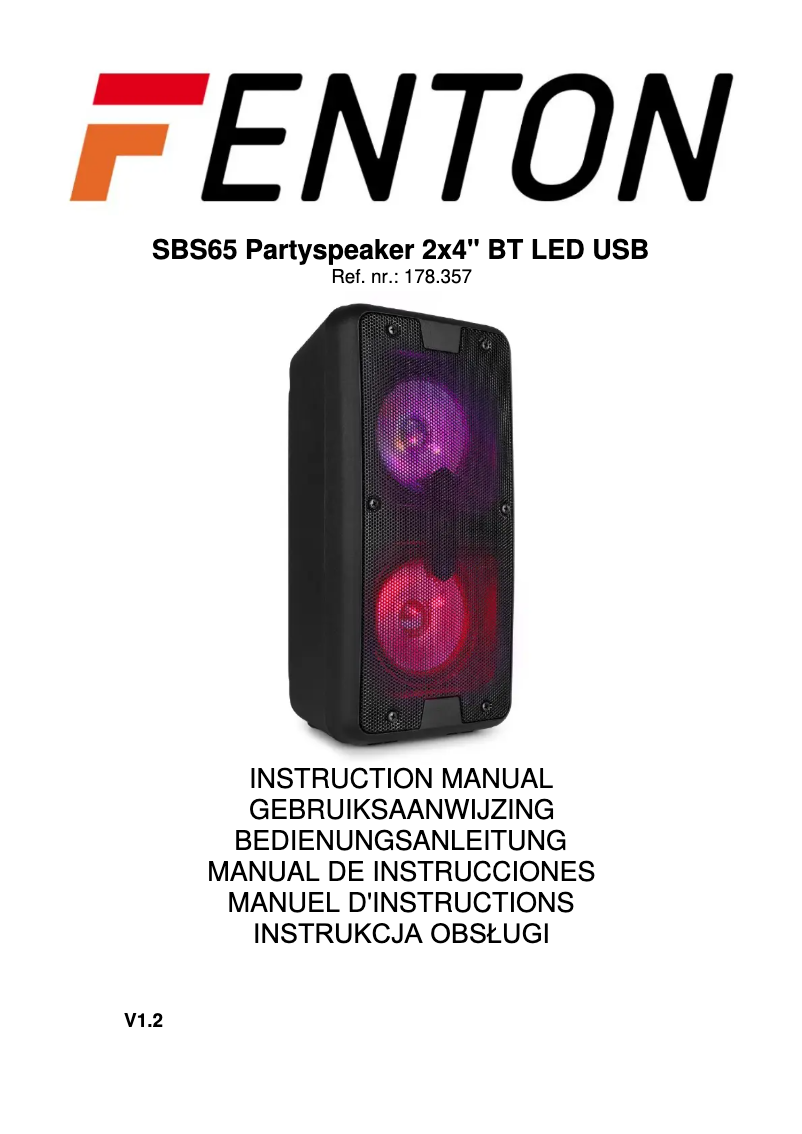 Image de la première page du manuel de l'appareil SBS60