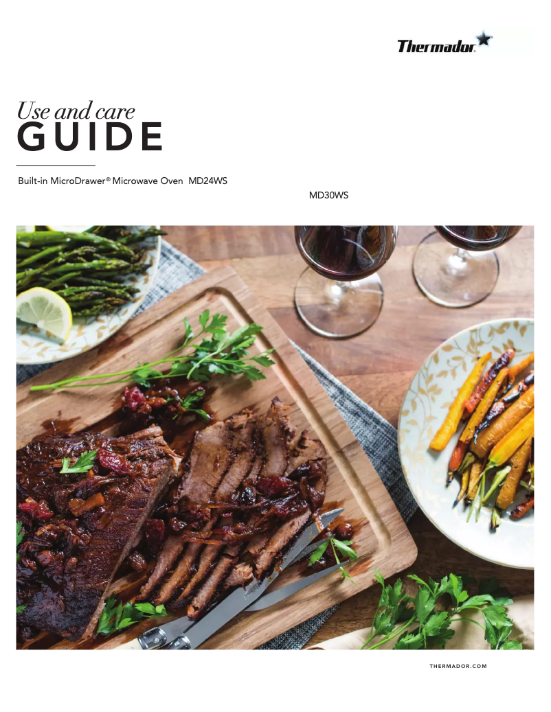 Page 1 de la notice Manuel utilisateur Thermador MD24WS
