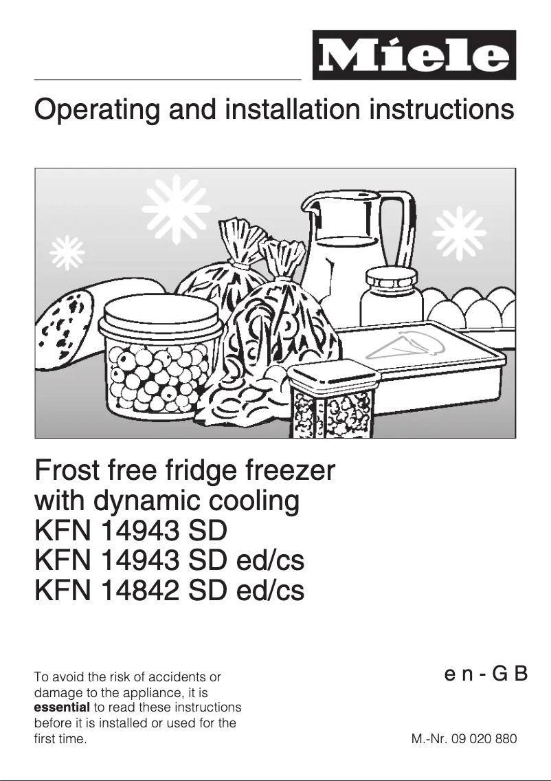 Page 1 de la notice Manuel utilisateur Miele KFN 14842 SDed