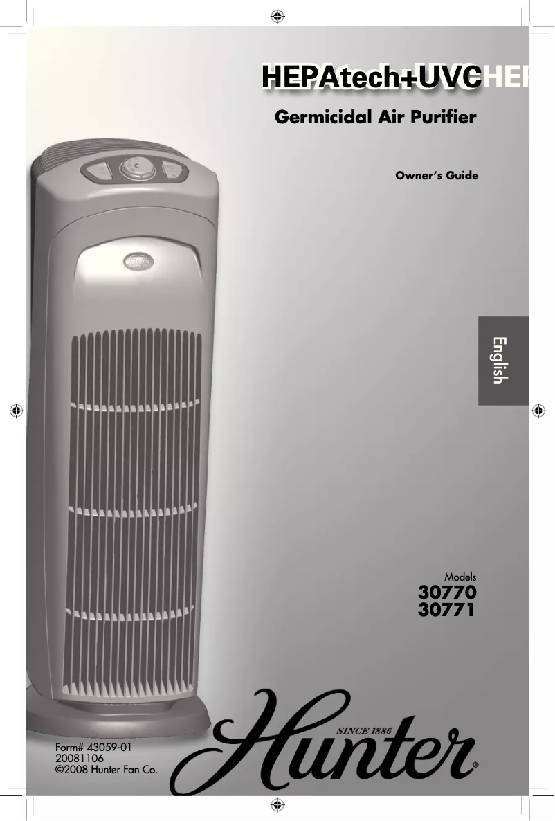 Image de la première page du manuel de l'appareil HEPAtech 30771