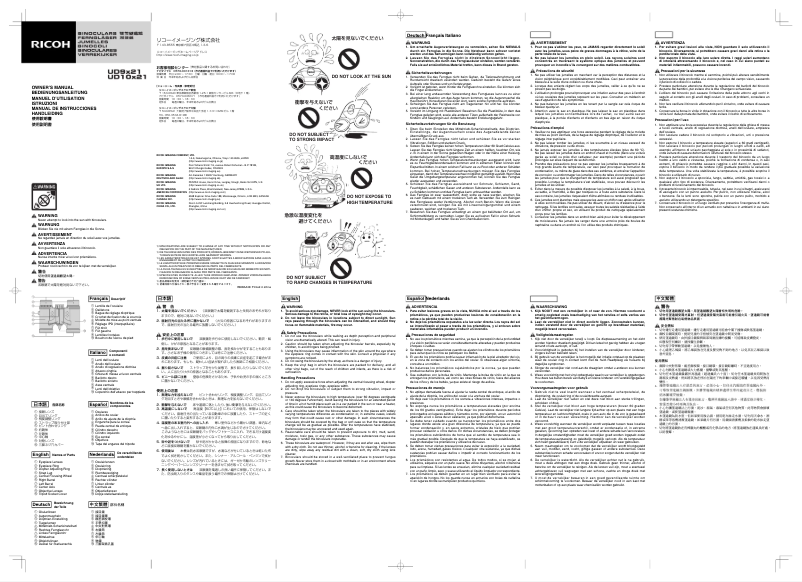 Page 1 de la notice Manuel utilisateur Pentax UD 9x21