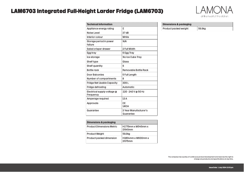 Image de la première page du manuel de l'appareil LAM6703