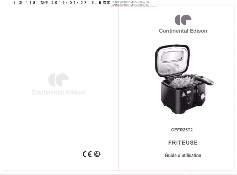 Image de la première page du manuel de l'appareil CEFR25T2