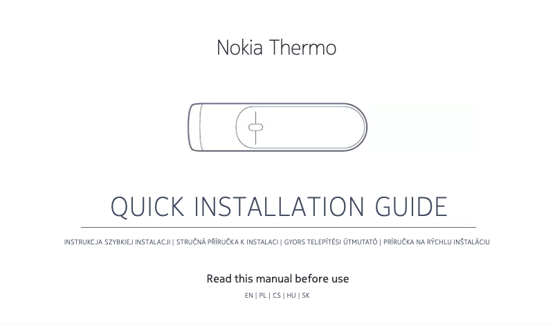 Page n°1 - Manuel utilisateur Nokia Thermo