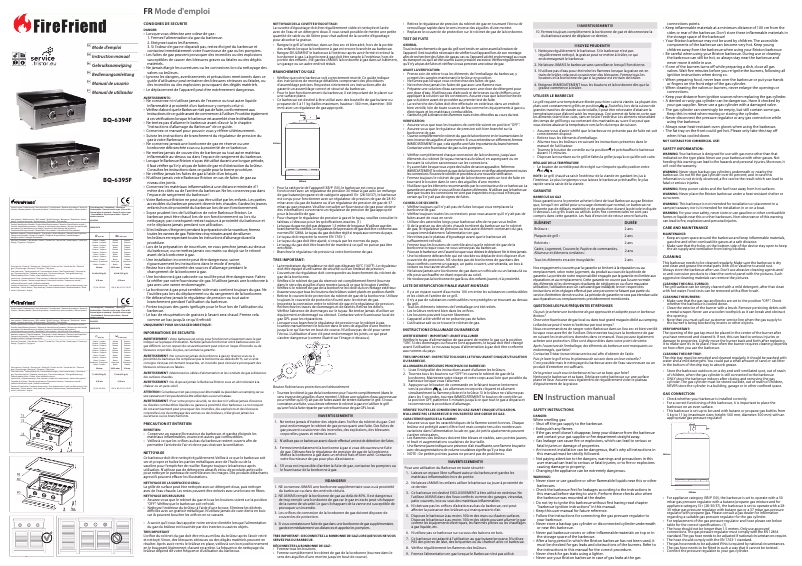 Page 1 de la notice Manuel utilisateur FireFriend BQ-6394F