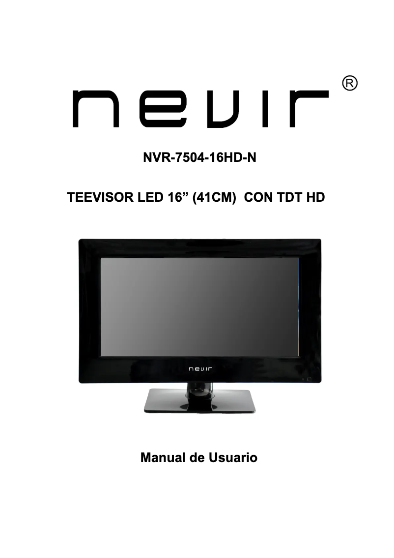Page n°1 - Manuel utilisateur Nevir NVR-7504-16HD-N