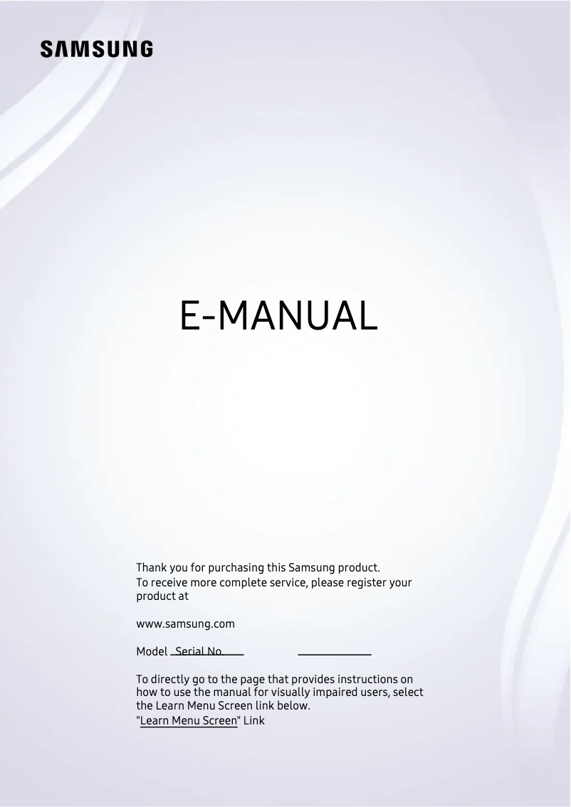 Page 1 de la notice Manuel utilisateur Samsung The Serif QN65LS01B