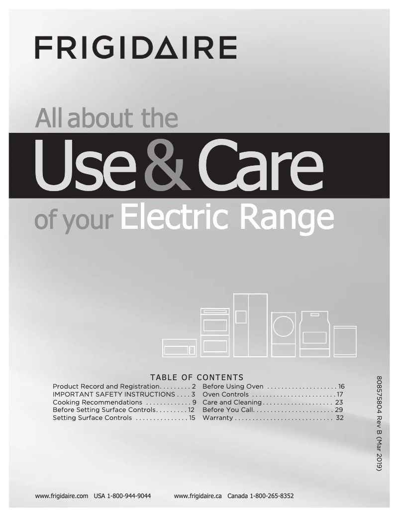 Página 1 del manual Manual de usuario Frigidaire FFEH2422US