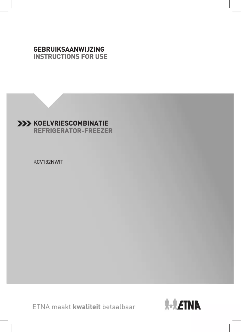 Page 1 de la notice Manuel utilisateur Etna KCV182NWIT