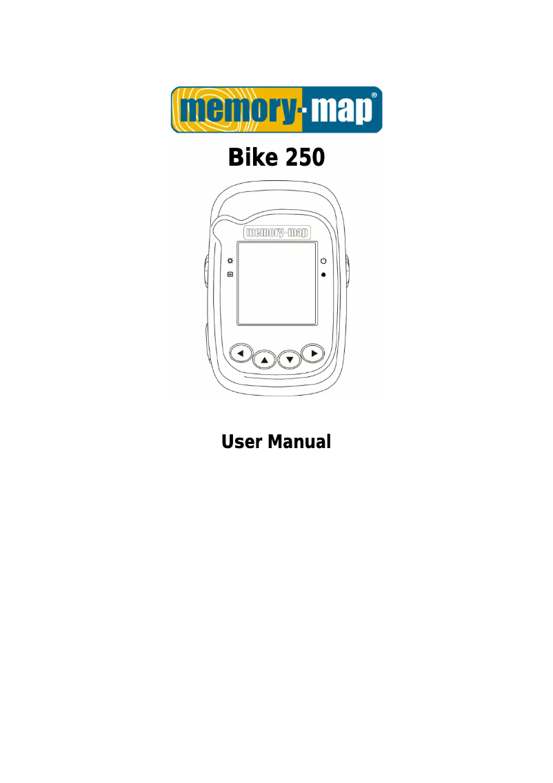 Page 1 de la notice Manuel utilisateur Snooper Bike 250 Memory-Map