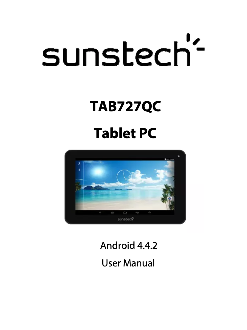 Page n°1 - Manuel utilisateur Sunstech TAB727QC