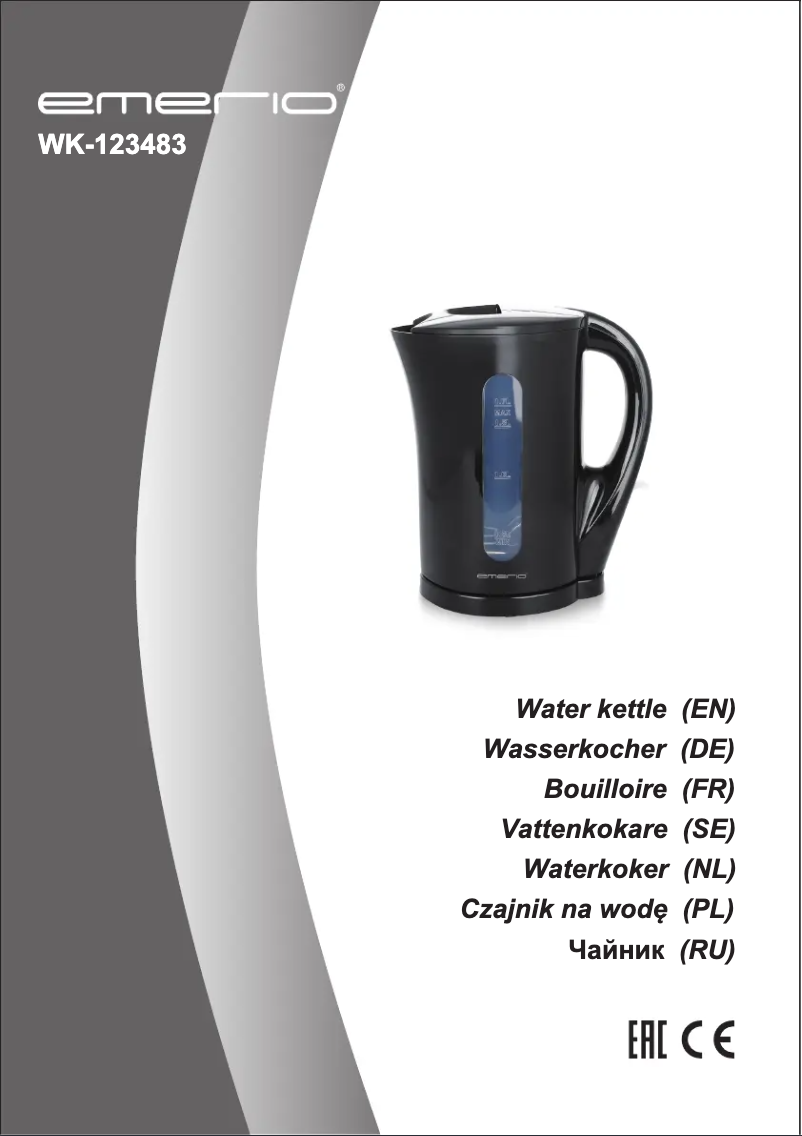 Imagen de la primera página del manual del dispositivo WK-123483