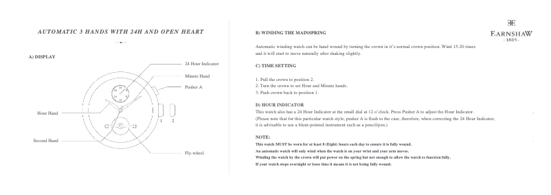 Page 1 de la notice Manuel utilisateur Earnshaw Longitude ES-8085-04