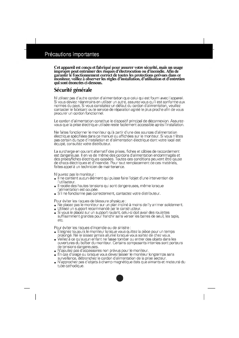 Page 1 de la notice Manuel utilisateur LG N2200P