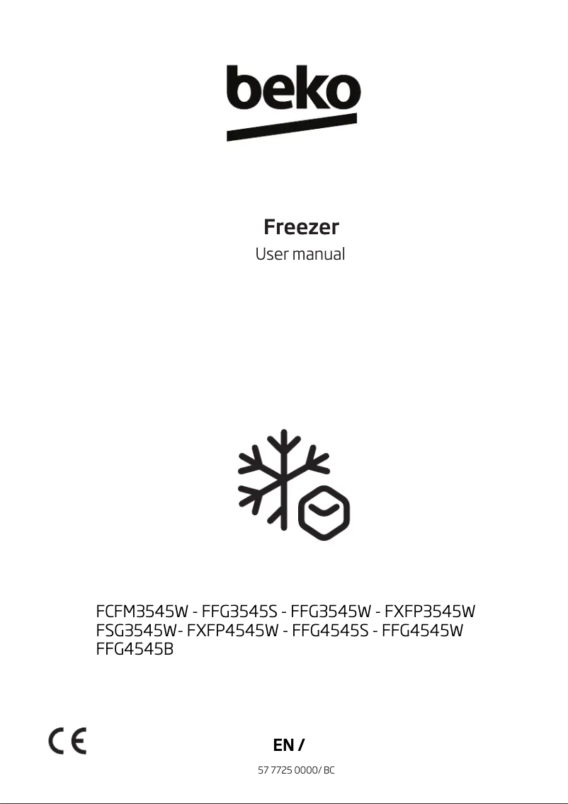 Page 1 de la notice Manuel utilisateur Beko FFG4545W