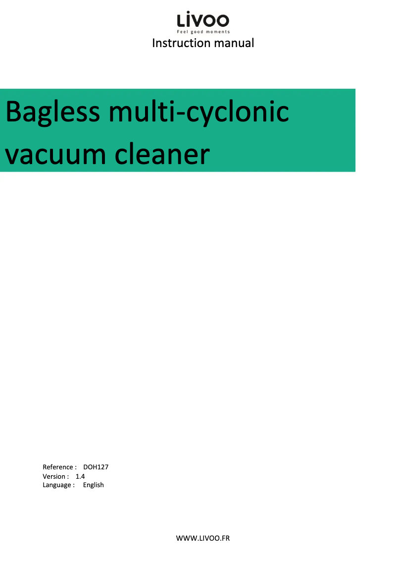 Página 1 del manual Manual de usuario Livoo DOH127