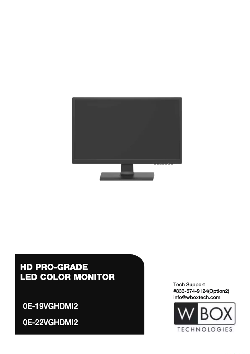 Page 1 de la notice Manuel utilisateur W Box 0E-22VGHDMI2