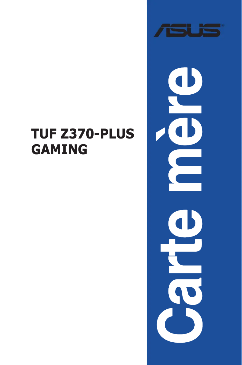 Image de la première page du manuel de l'appareil TUF Z370-Plus Gaming