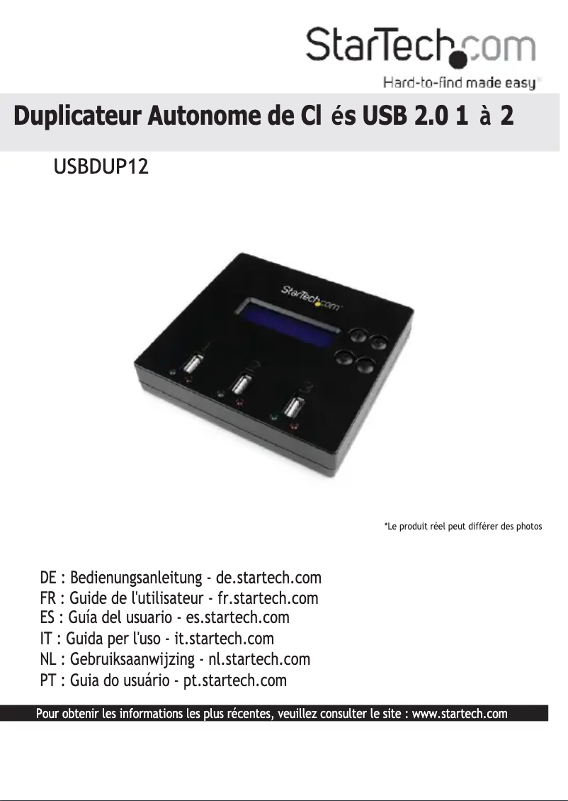 Page 1 de la notice Mode d'emploi StarTech.com USBDUP12