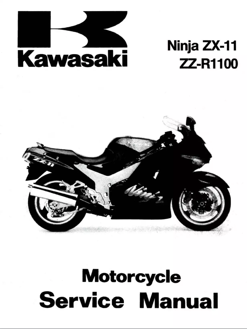 Image de la première page du manuel de l'appareil Ninja ZX11 (1998)