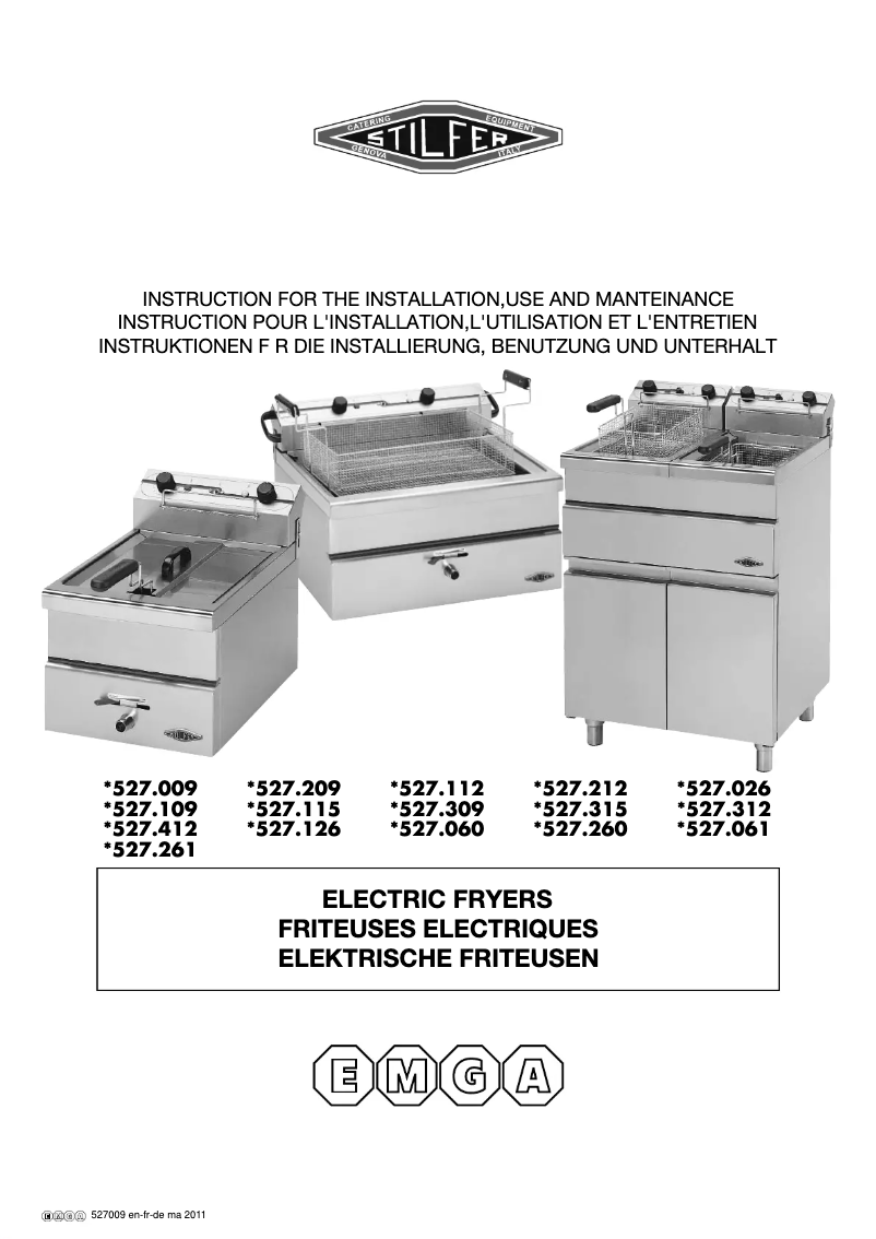 Page 1 de la notice Manuel utilisateur Stilfer 527009
