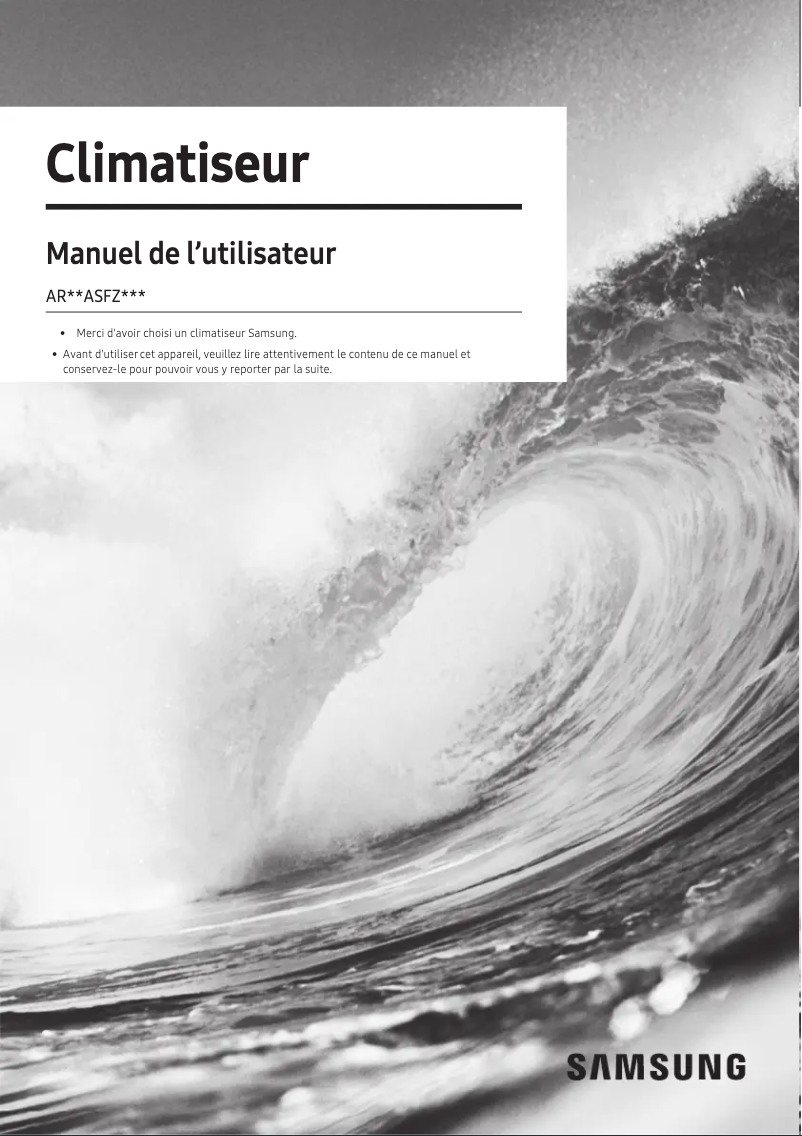 Image de la première page du manuel de l'appareil AR09ASFZRWKNRC