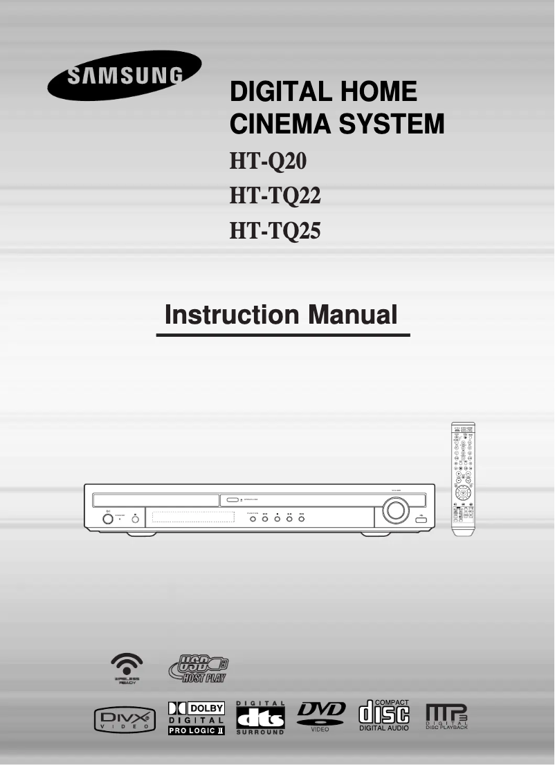 Page n°1 - Manuel utilisateur Samsung HT-TQ25