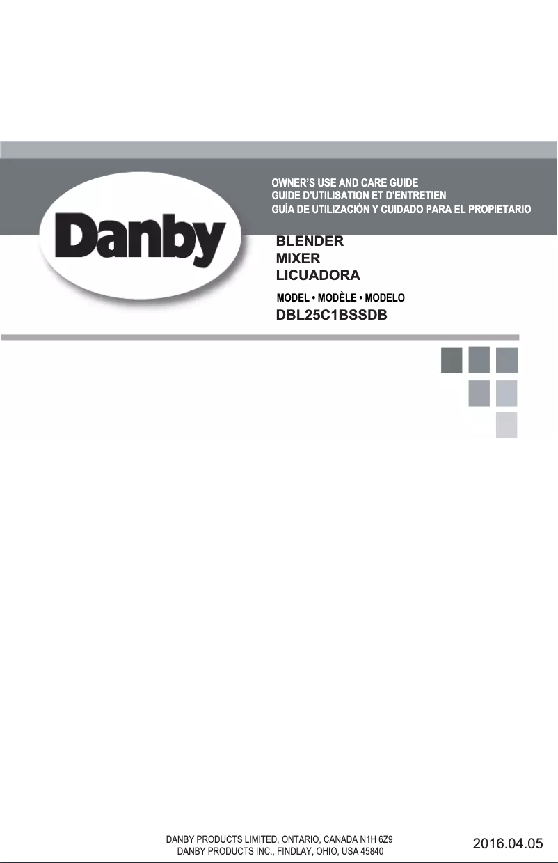 Page 1 de la notice Manuel utilisateur Danby DBL25C1