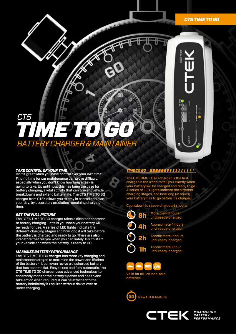 Image de la première page du manuel de l'appareil CT5 Time To Go