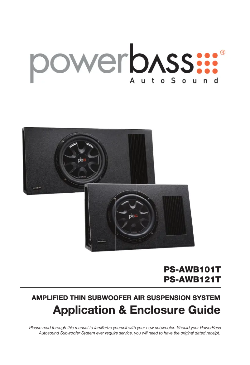 Page 1 de la notice Manuel utilisateur PowerBass PS-AWB101T