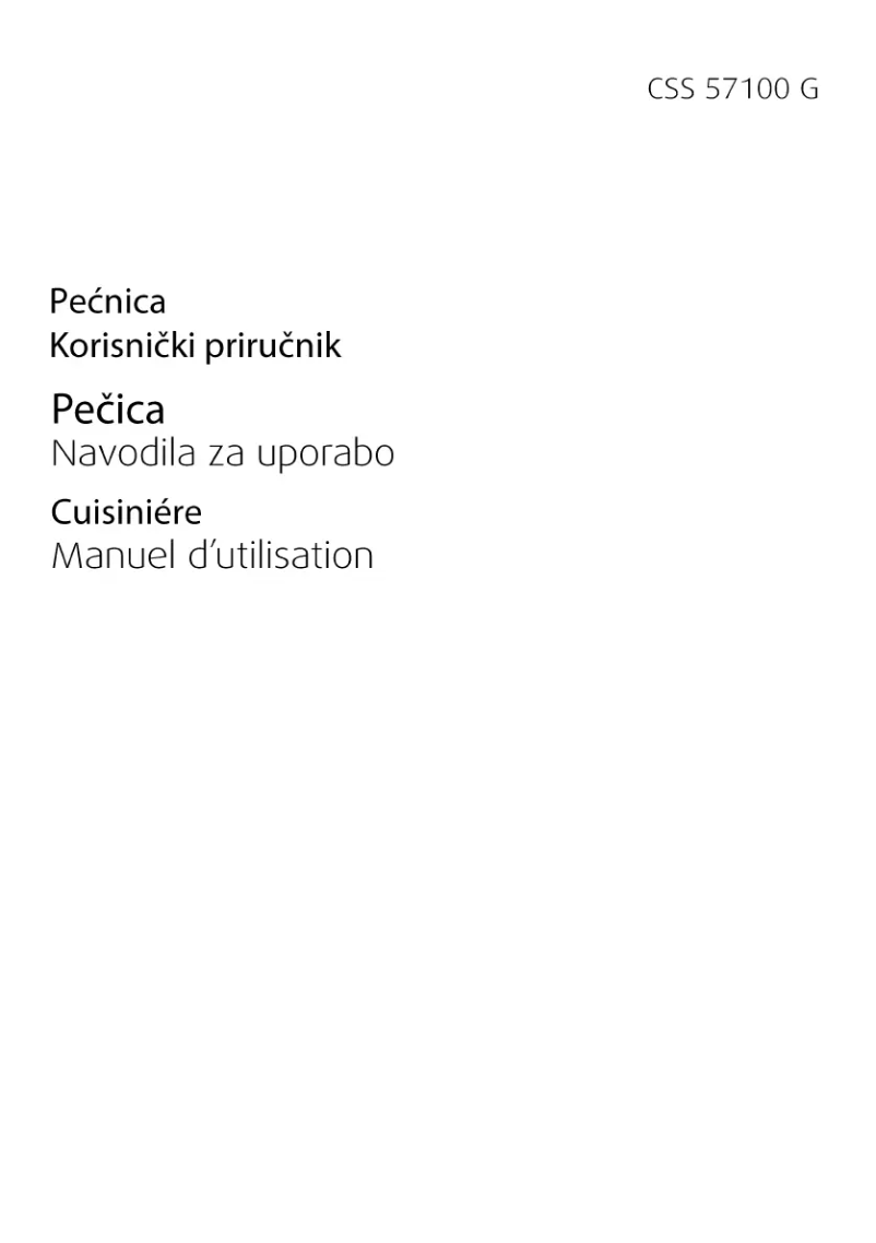 Image de la première page du manuel de l'appareil CSS 57100 GW