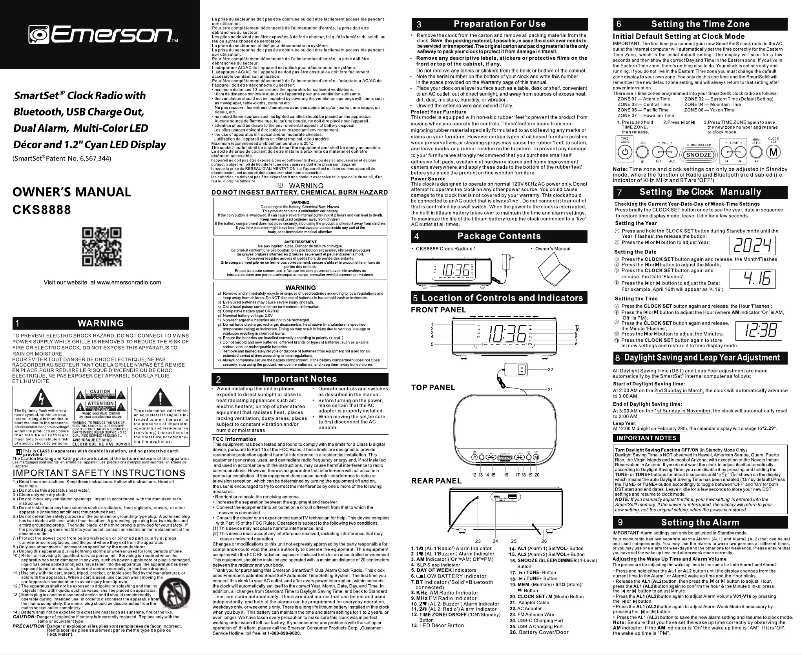 Page n°1 - Manuel utilisateur Emerson SmartSet CKS8888