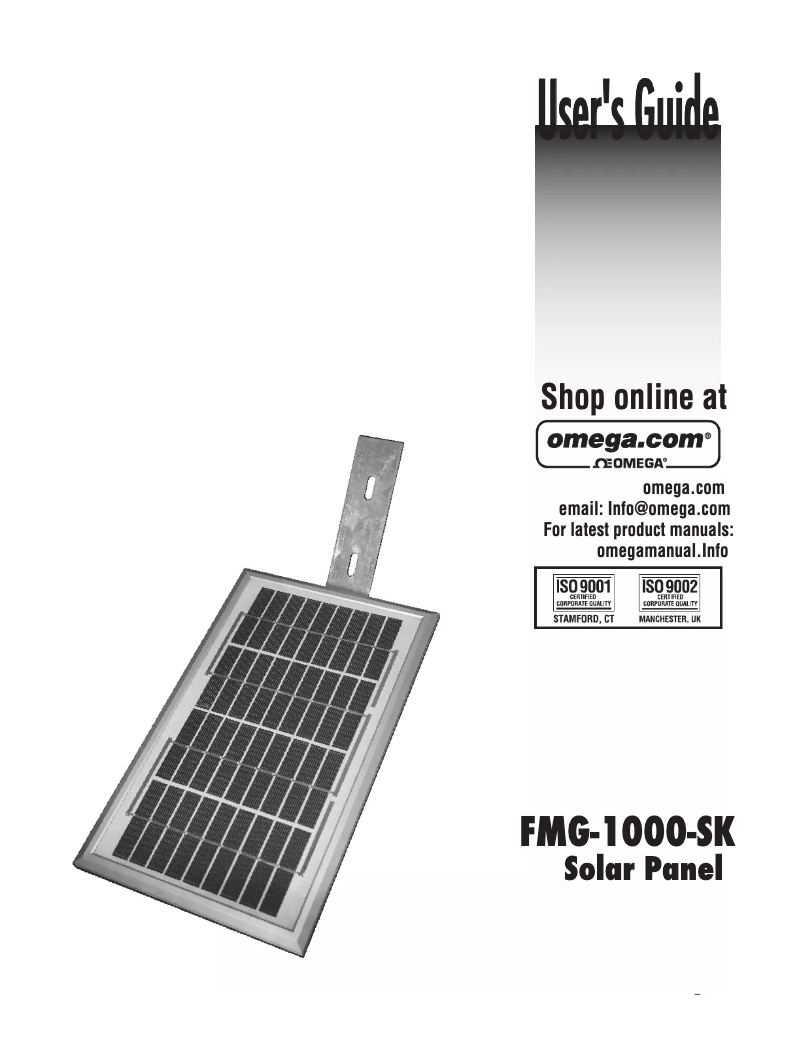Image de la première page du manuel de l'appareil FMG-1000-SK
