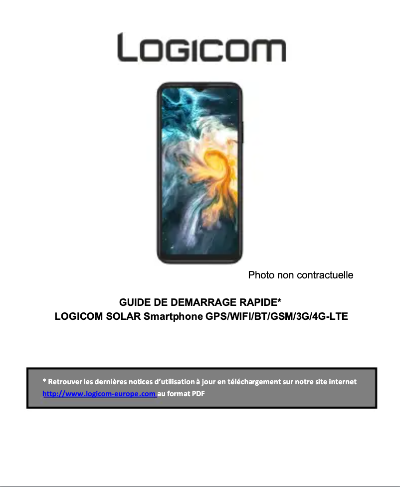 Image de la première page du manuel de l'appareil Solar