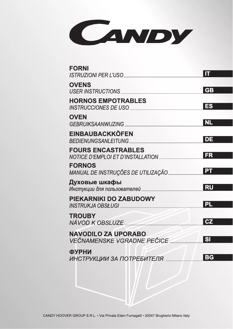 Page 1 de la notice Manuel utilisateur Candy FCS 65 X