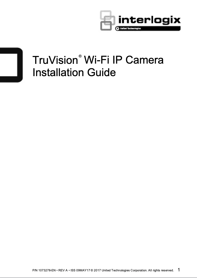 Image de la première page du manuel de l'appareil TruVision TVQ-8101