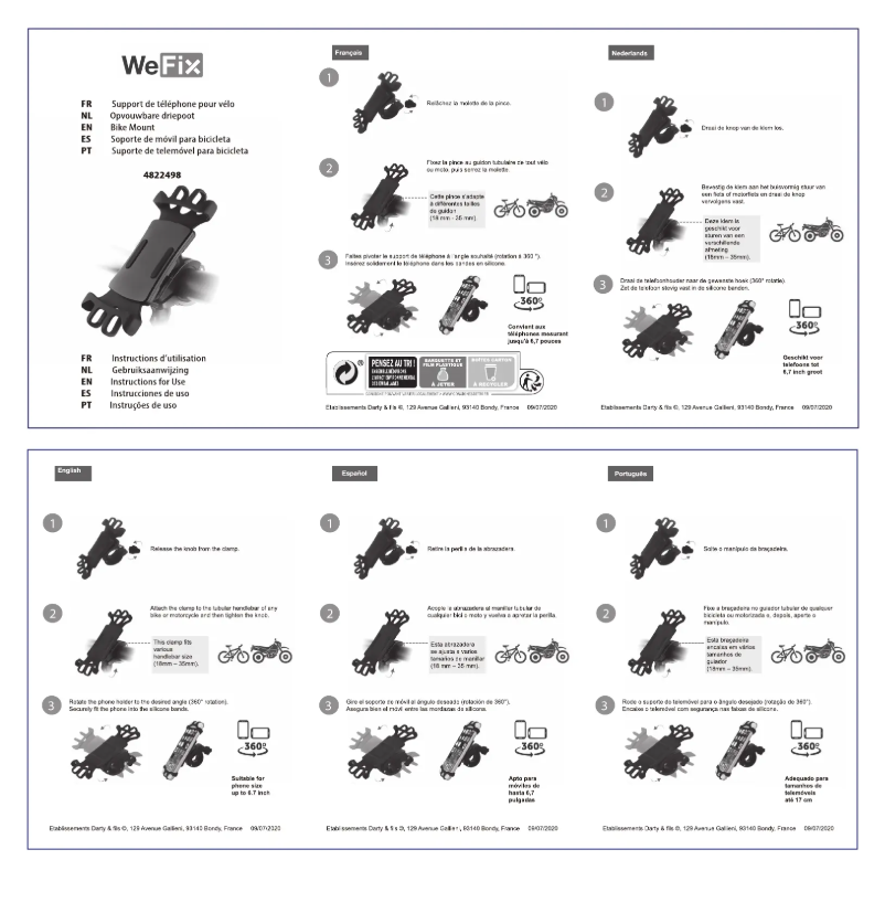 Page 1 de la notice Manuel utilisateur WeFix 4822498