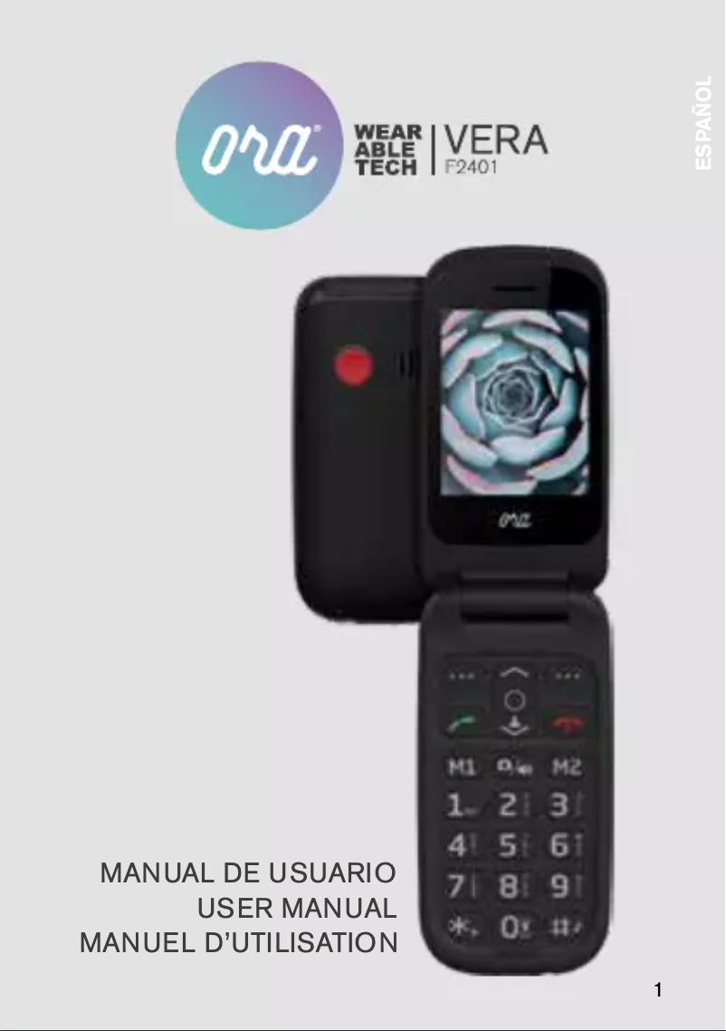 Page n°1 - Manuel utilisateur ORA Vera F2401