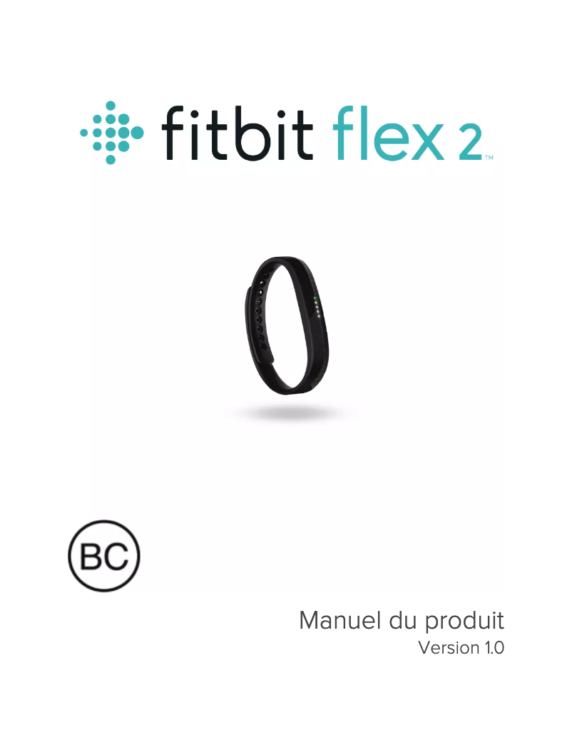Page 1 de la notice Manuel utilisateur Fitbit Flex 2