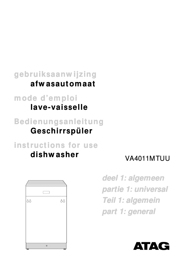 Image de la première page du manuel de l'appareil VA4011MT