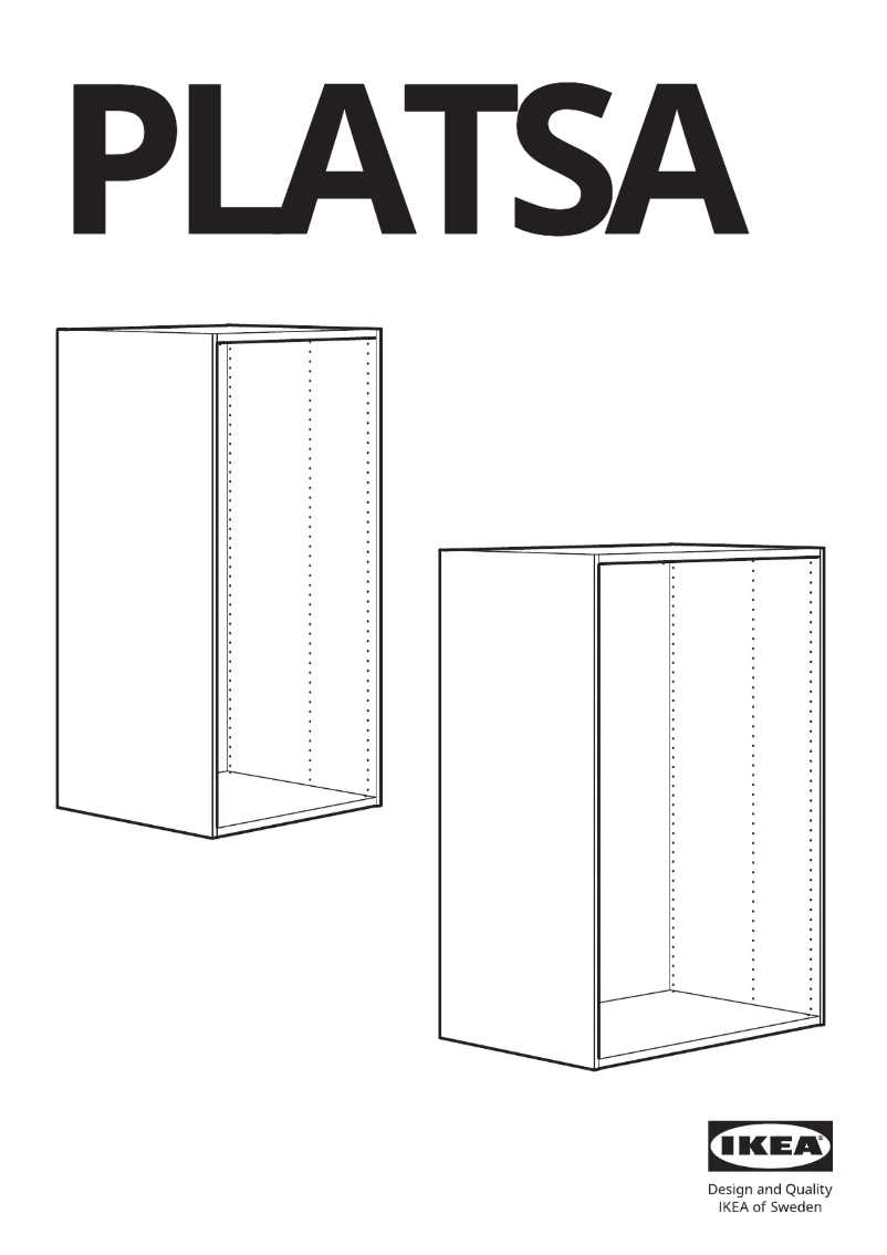 Page 1 de la notice Manuel utilisateur Ikea PLATSA 503.309.46