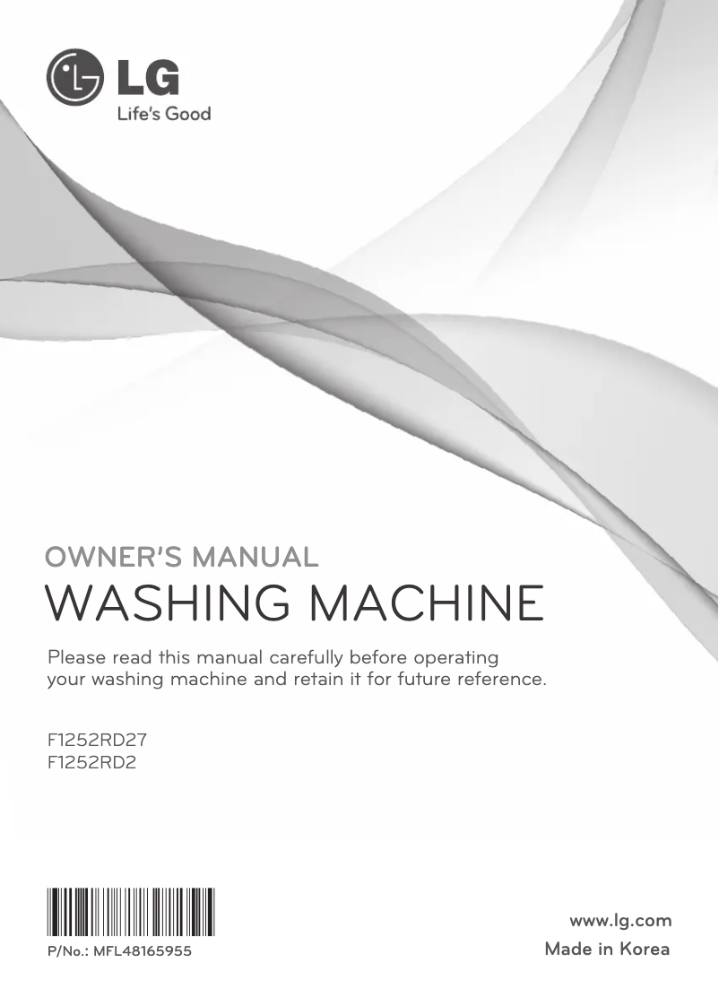 Image de la première page du manuel de l'appareil F1252RD2