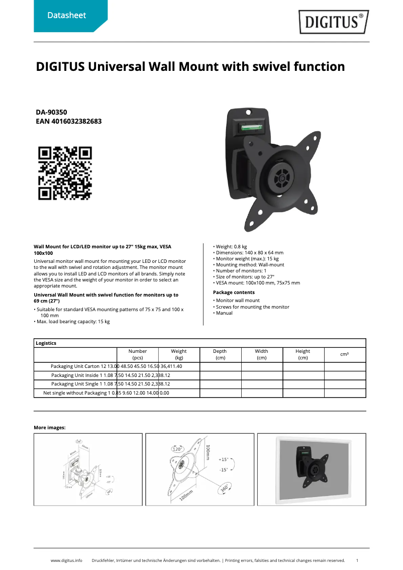 Image de la première page du manuel de l'appareil DA-90350