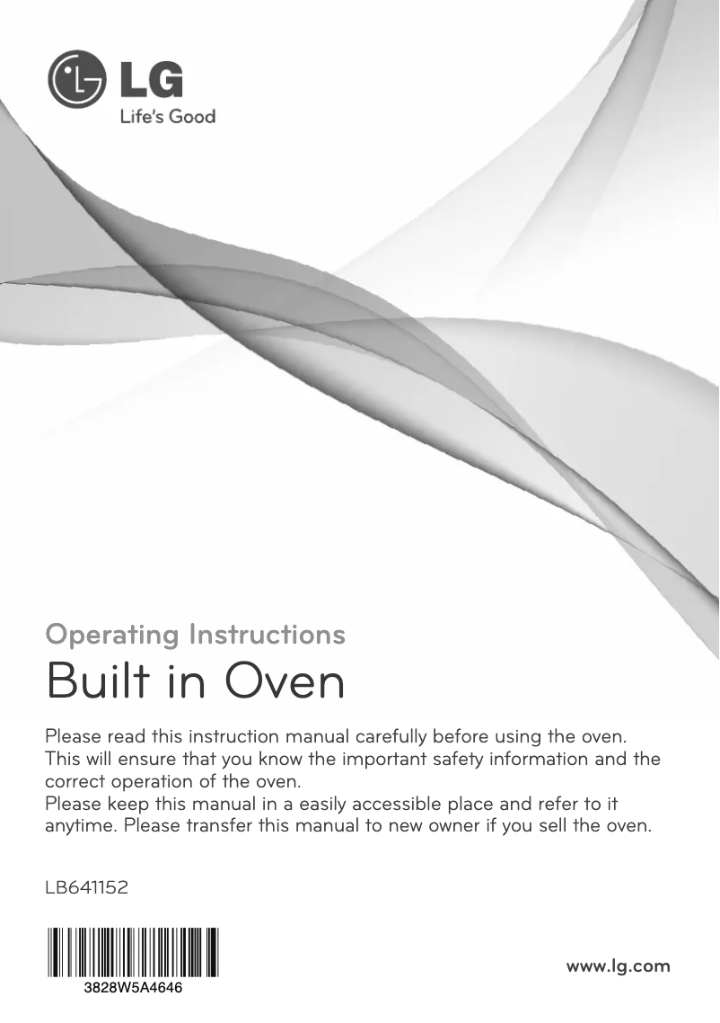 Image de la première page du manuel de l'appareil LB641152S